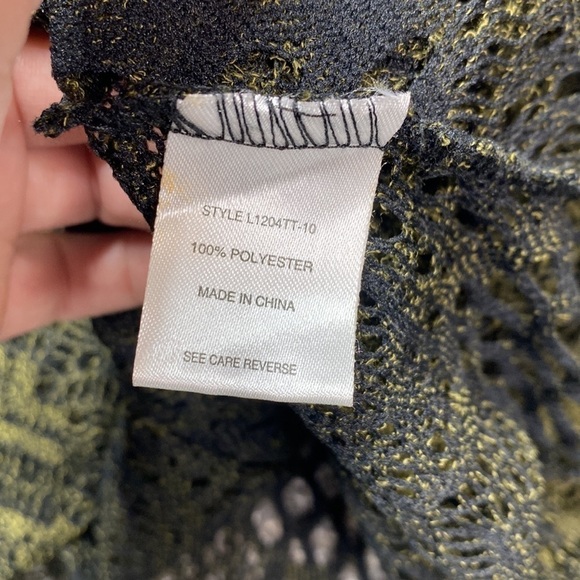 Lilly By Firmiana Green Boho Crochet Vneck Sleeveless Top Small NWT - Picture 8 of 11